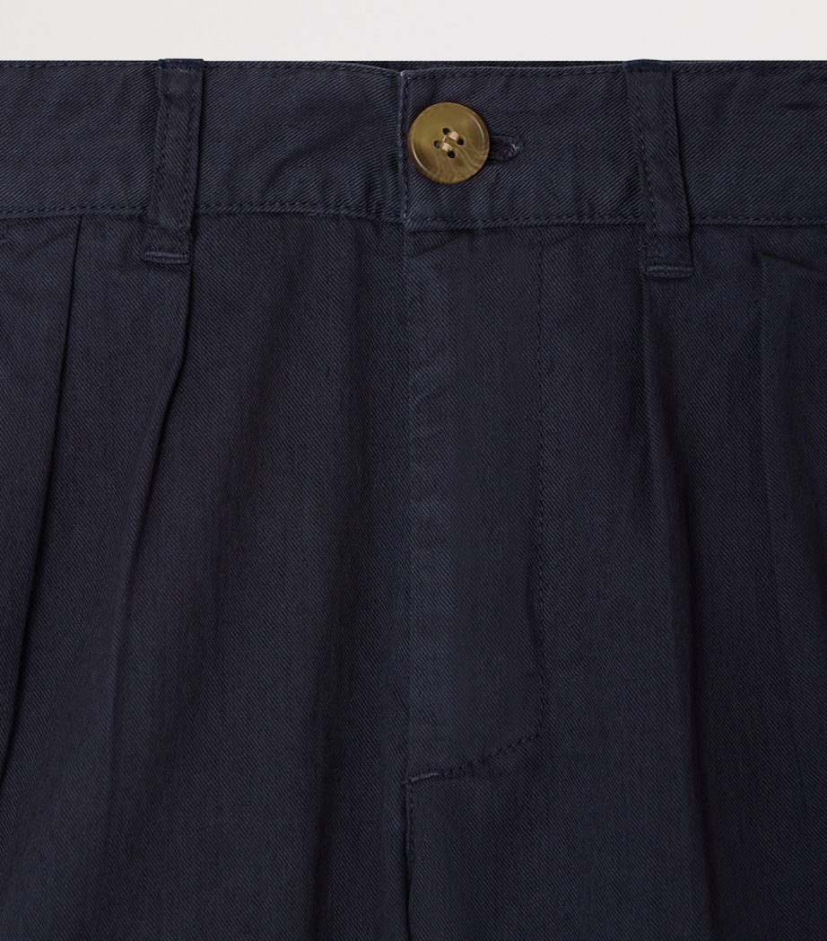 Bonpoint Cotton Charles Shorts (10-14 Years) Marine Image 3