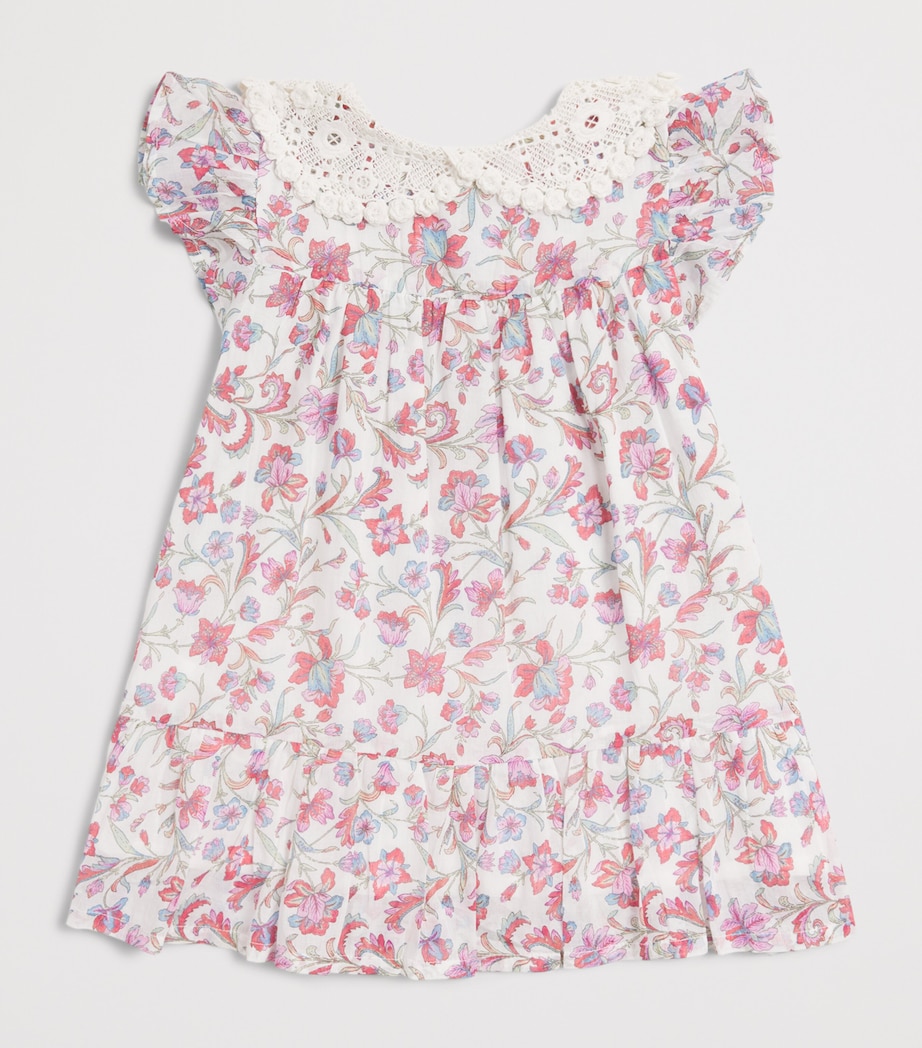 Louise Misha Cotton Floral Vaina Dress (2-10 Years) Cream Floral Haven Image 2
