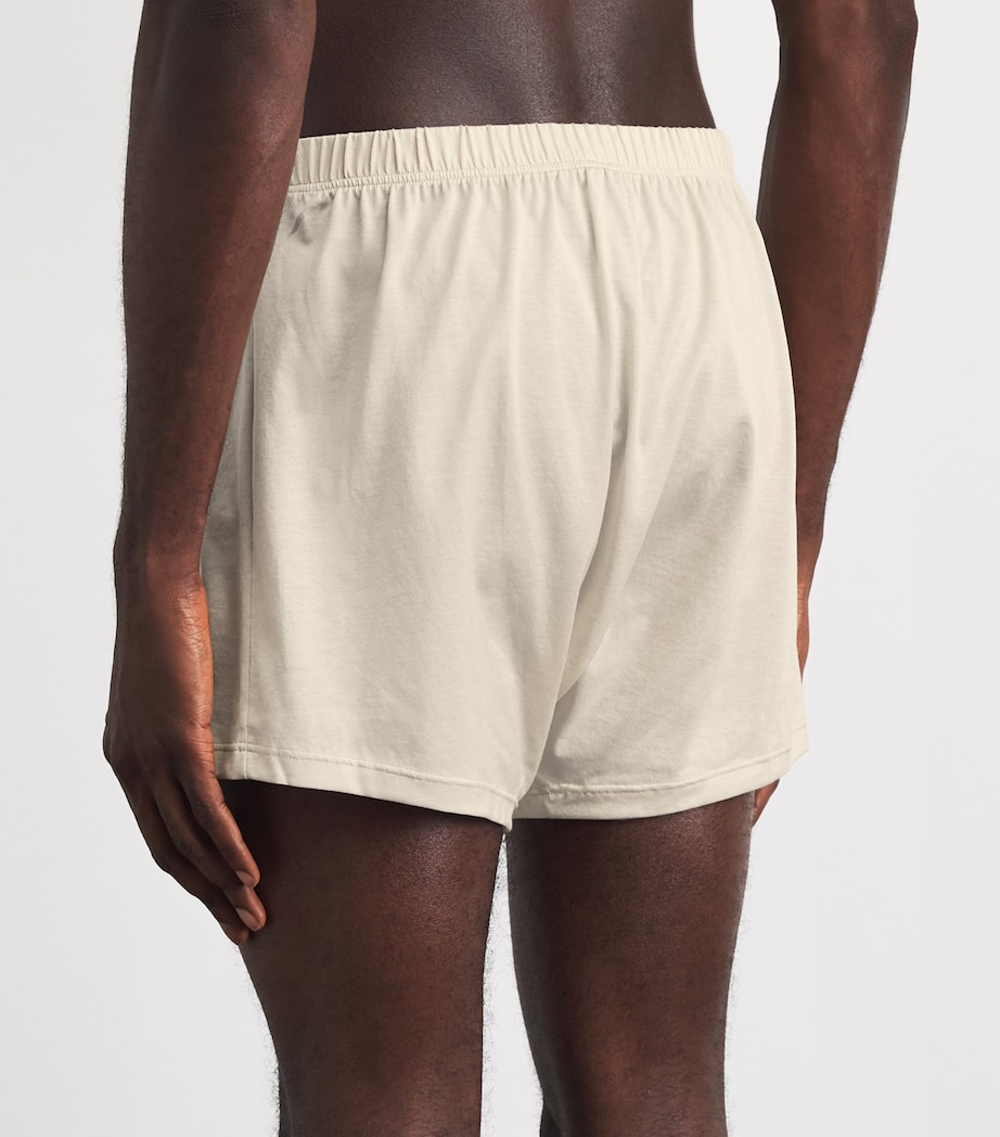 Hanro Mens Cotton Sporty Boxer Shorts Moon Image 3