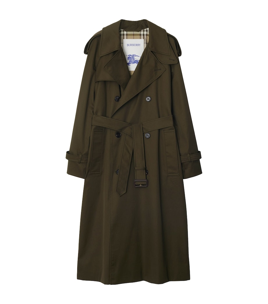Long Castleford Trench Coat JUNIPER Image 1