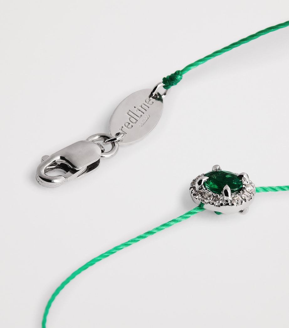 White Gold, Diamond and Emerald Diva Bracelet WHITE GOLD Image 4