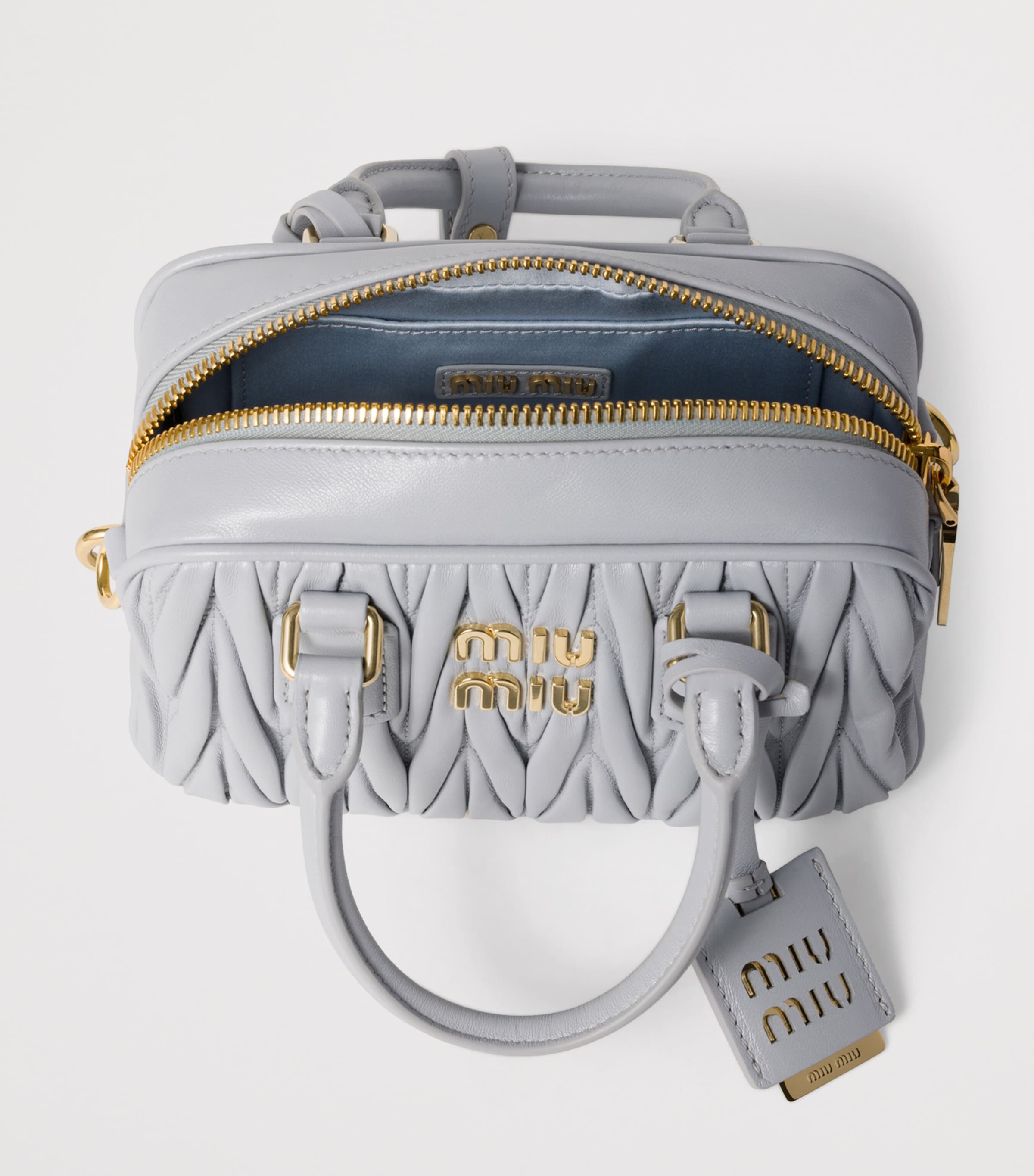 Nappa Leather Matelassé Arcadie Top-Handle Bag F0164 Image 5