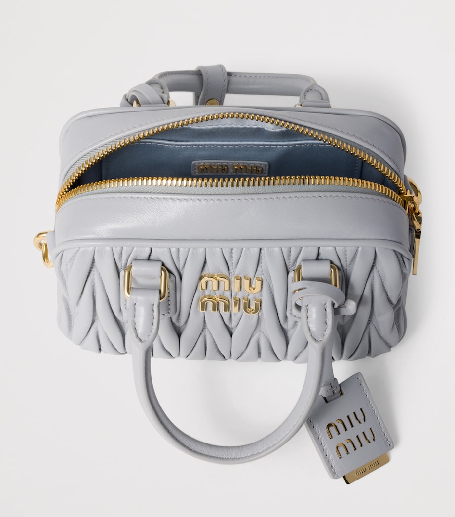 Nappa Leather Matelassé Arcadie Top-Handle Bag F0164 Image 5