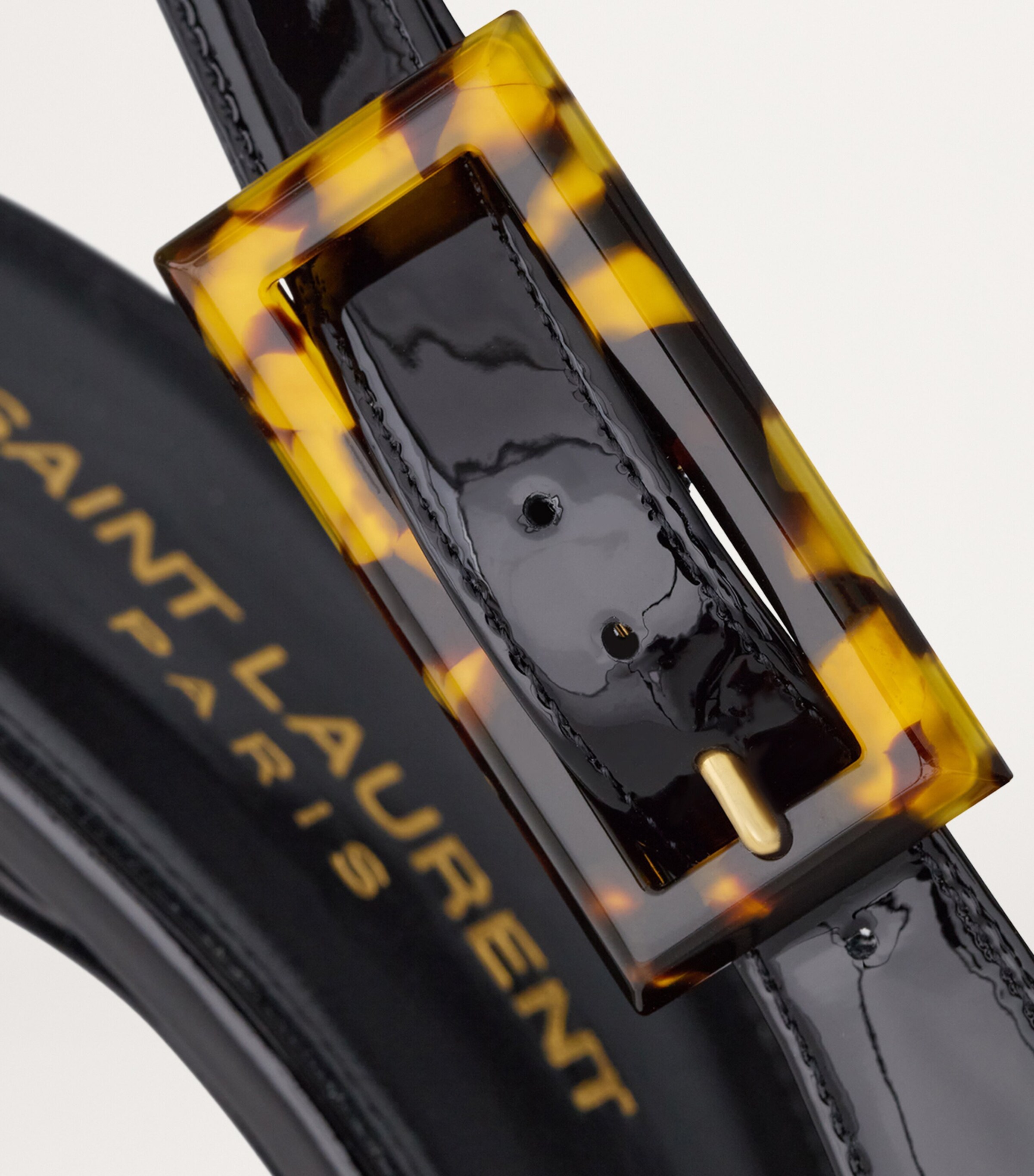 Saint Laurent Leather Dune Heeled Slingbacks 110 Image 4