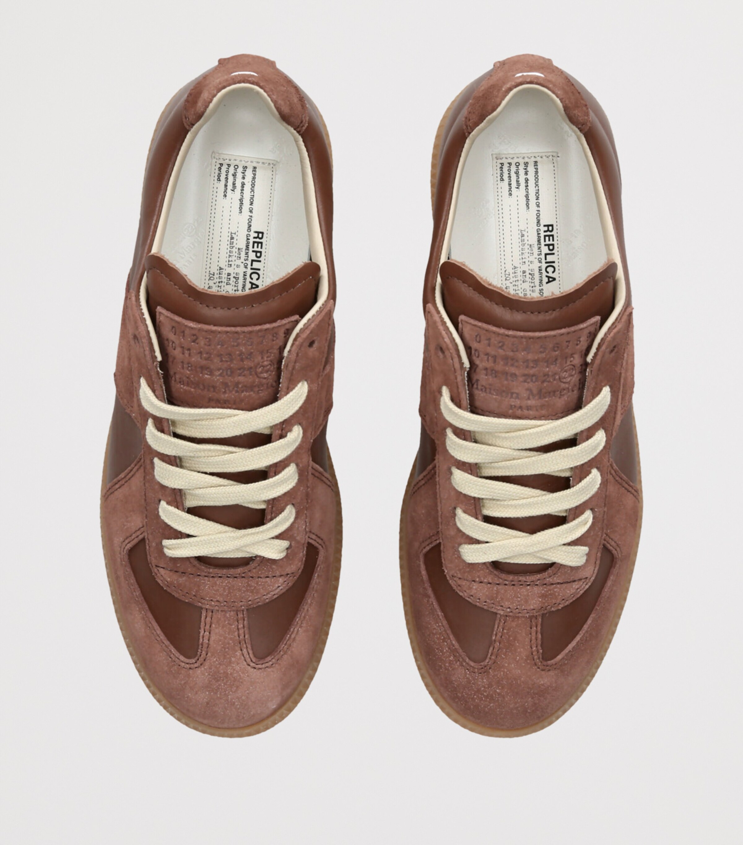 Maison Martin Margiela Replica 革靴 ベージュ45 Maison Margiela Beige Leather Replica Sneakers | Harrods US