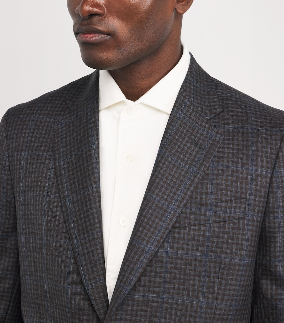 Wool Check Blazer 43_GREYISH BLUE Image 6