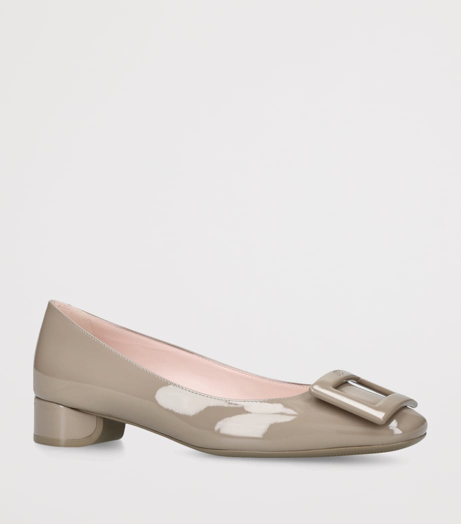 Patent Leather U Look Ballet Flats TAUPE Image 3