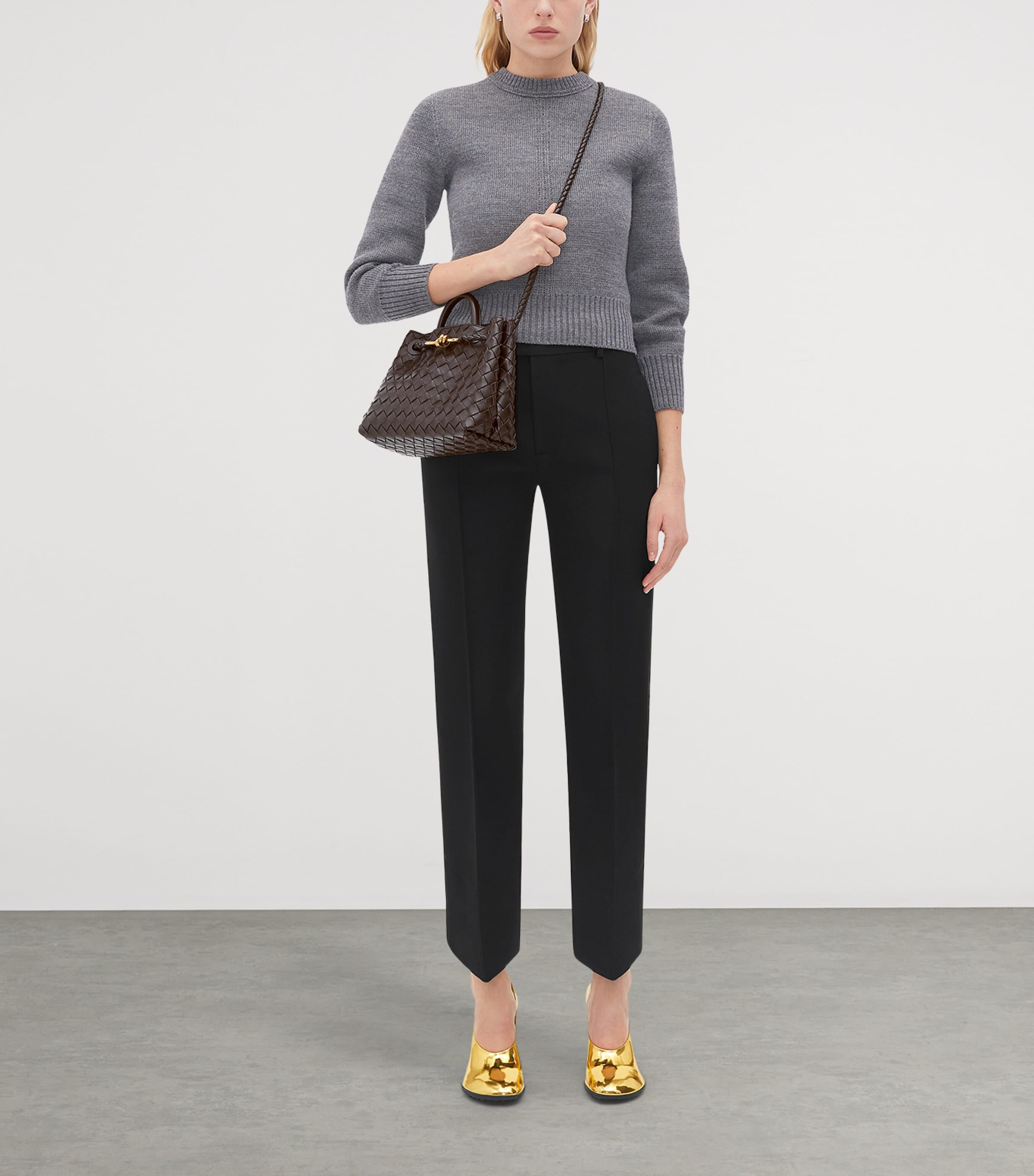 Small Leather Andiamo Top-Handle Bag FONDANT-M BRASS-FOND Image 4