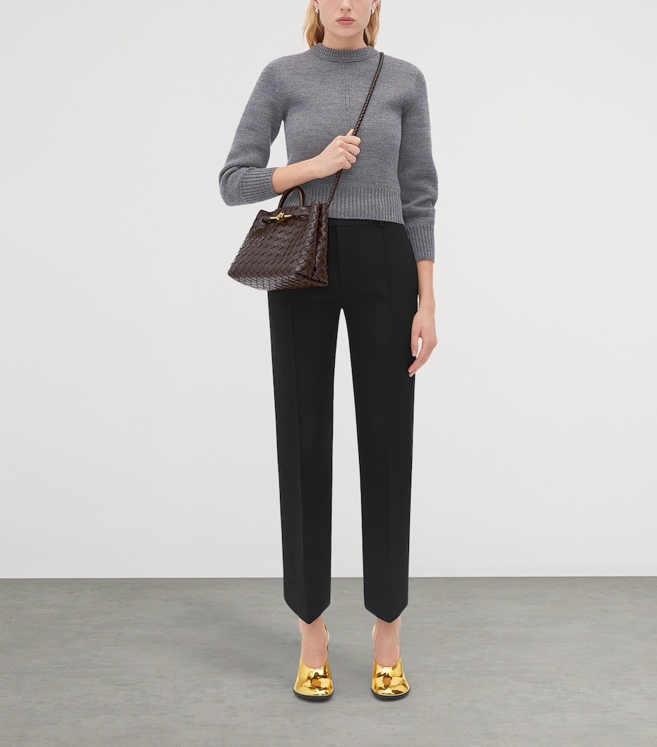 Small Leather Andiamo Top-Handle Bag FONDANT-M BRASS-FOND Image 4