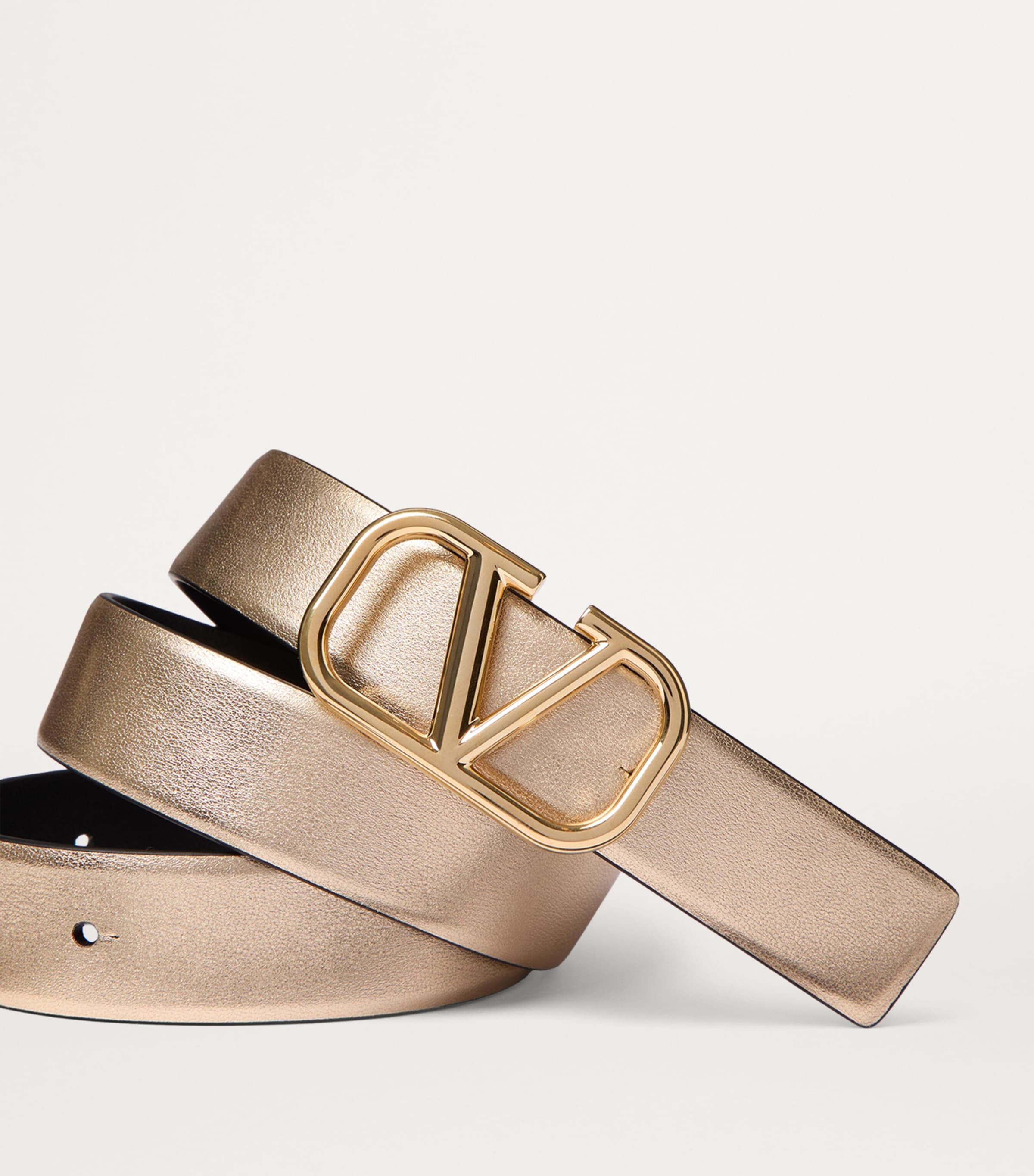 Leather Reversible VLogo Signature Belt WT1 Image 5