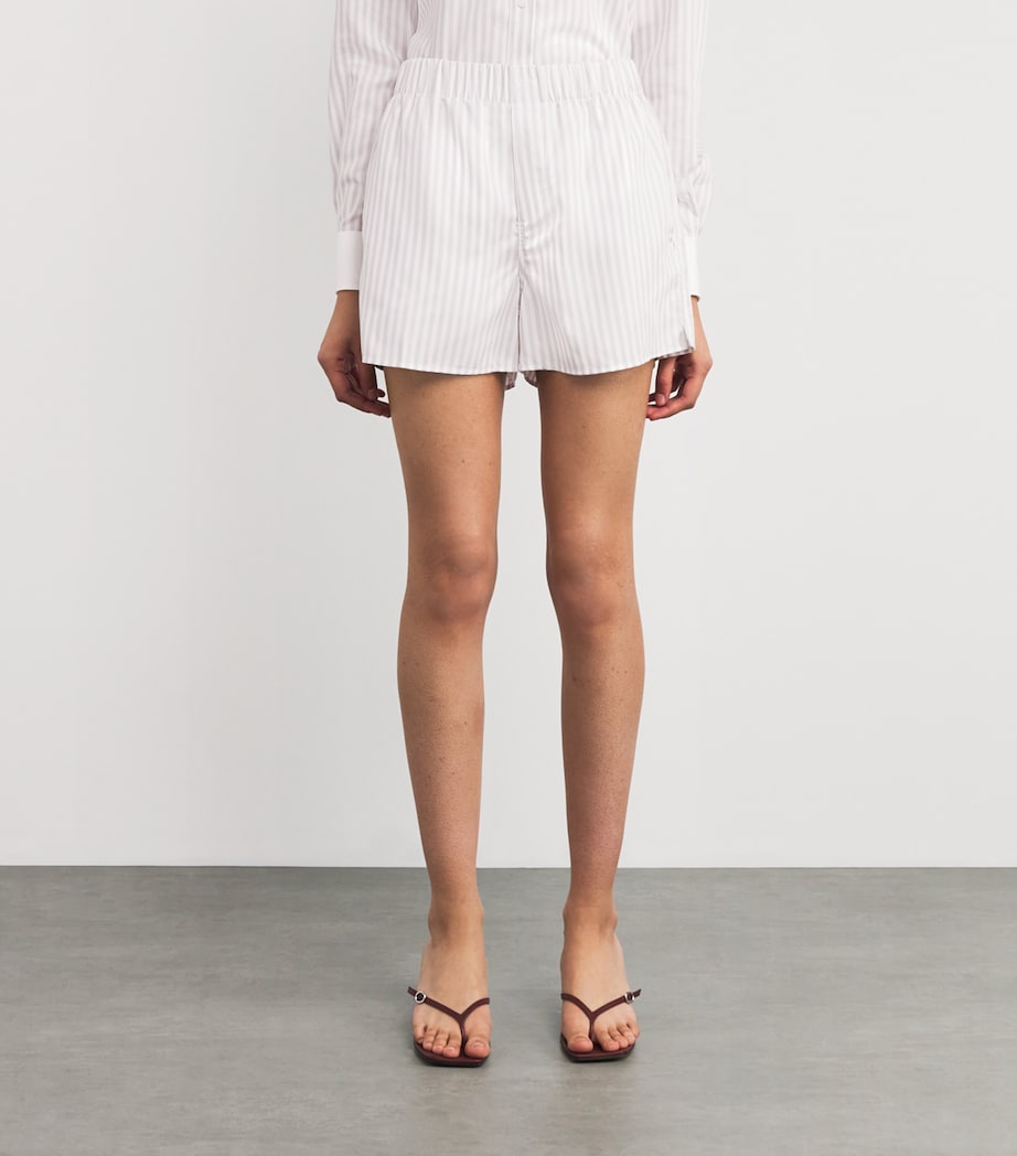 Tencel The Boxer Shorts SILVER STRIPE Image 3