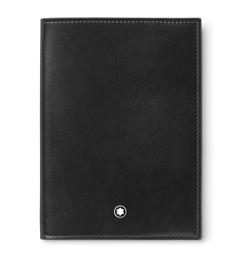 Montblanc Leather Meisterstück Passport Holder Black Image 1