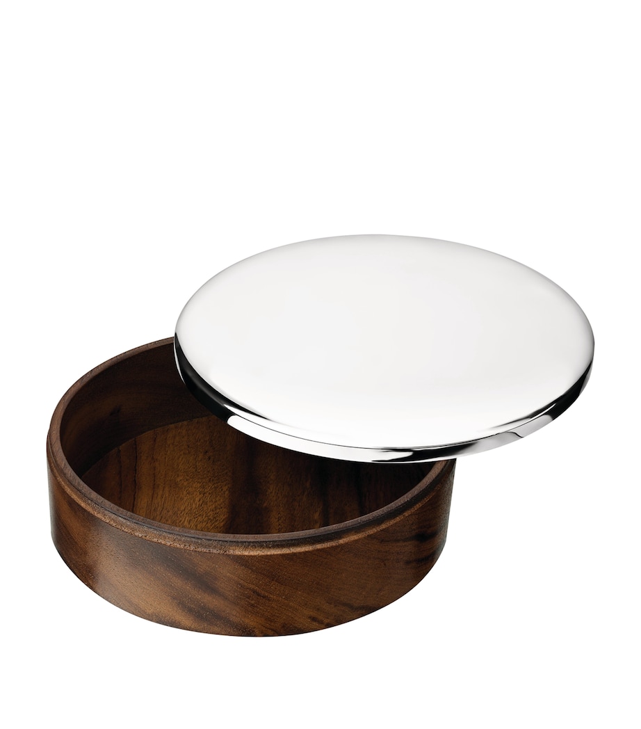 Large Silver-Plated Wood Uni Box SILVER Image 2