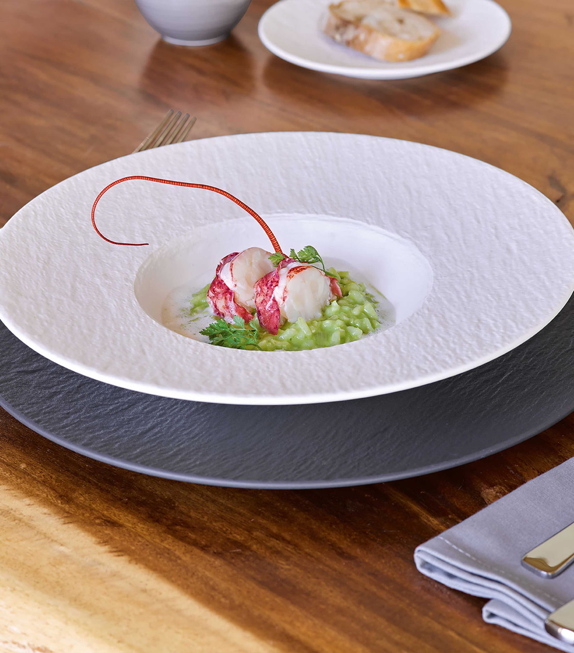 Porcelain Manufacture Rock Plate Set WHITE Image 2