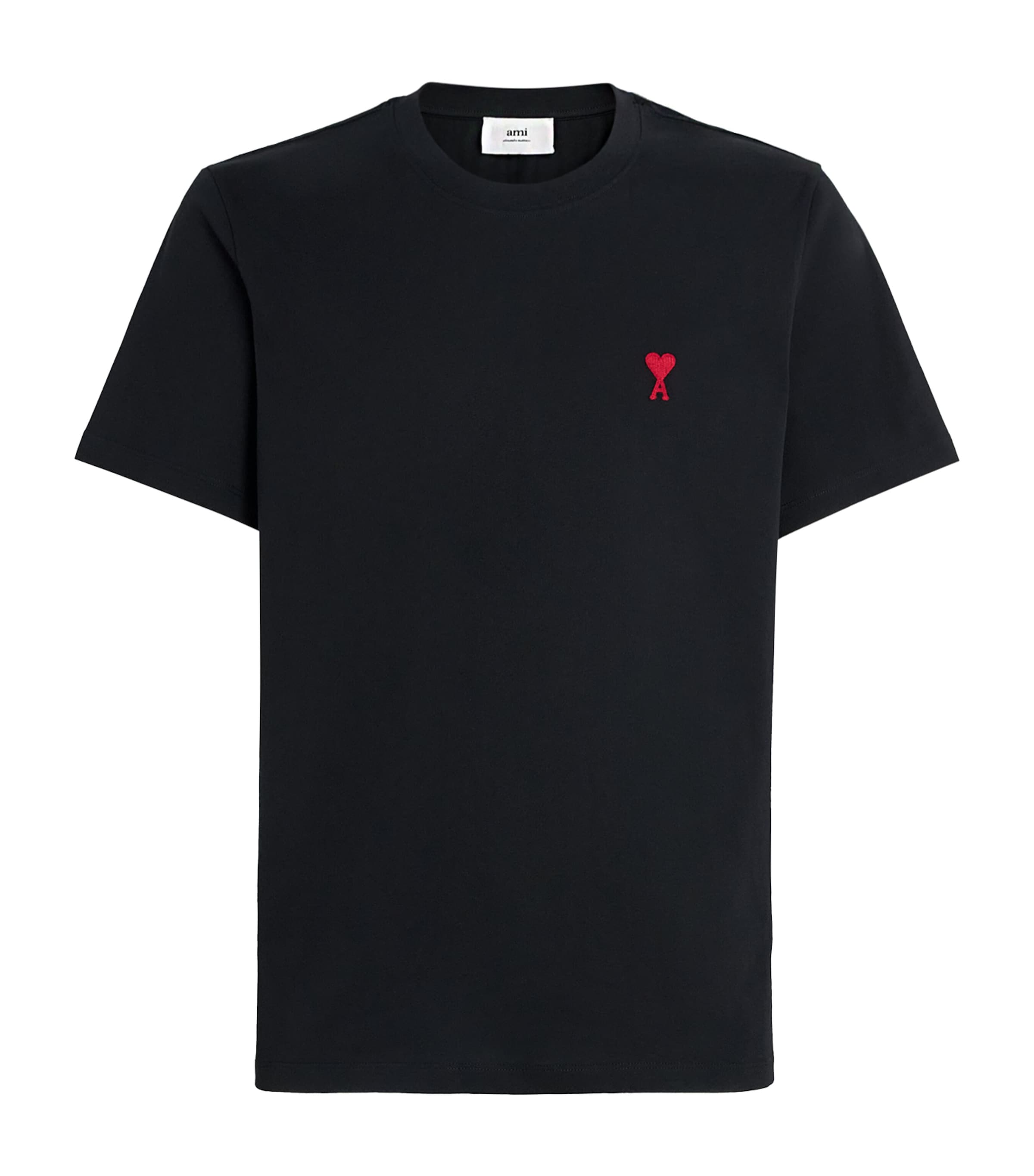 AMI Paris Black Organic Cotton Ami de Coeur T-Shirt | Harrods US