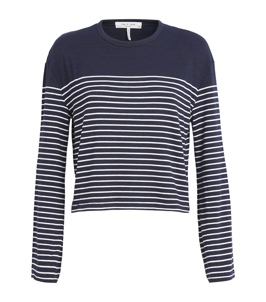 Rag & Bone Womens Long-Sleeve The Knit T-Shirt Nvyivry Image 1