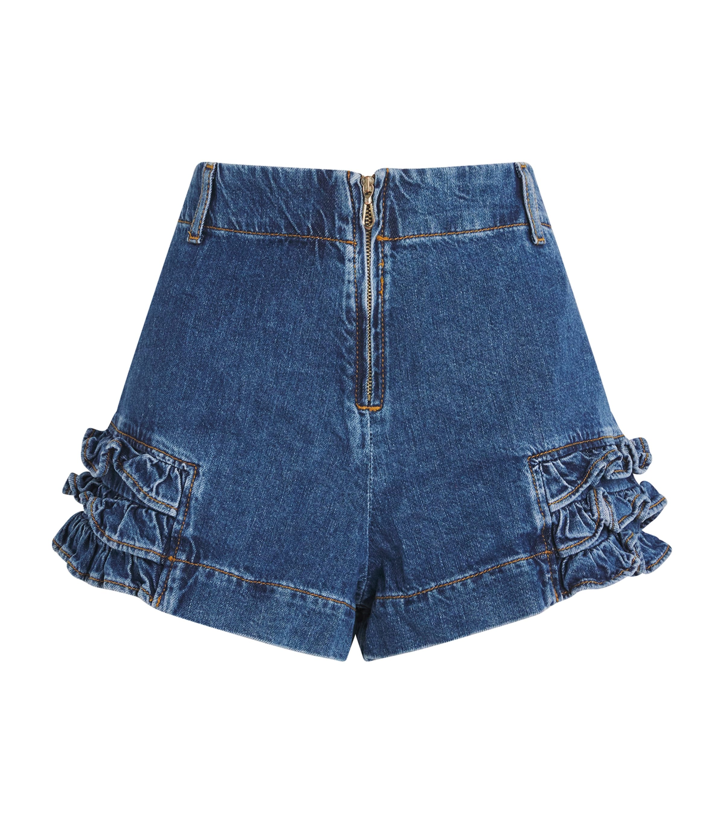 Denim Ruffle Shorts BLUE JEAN Image 1