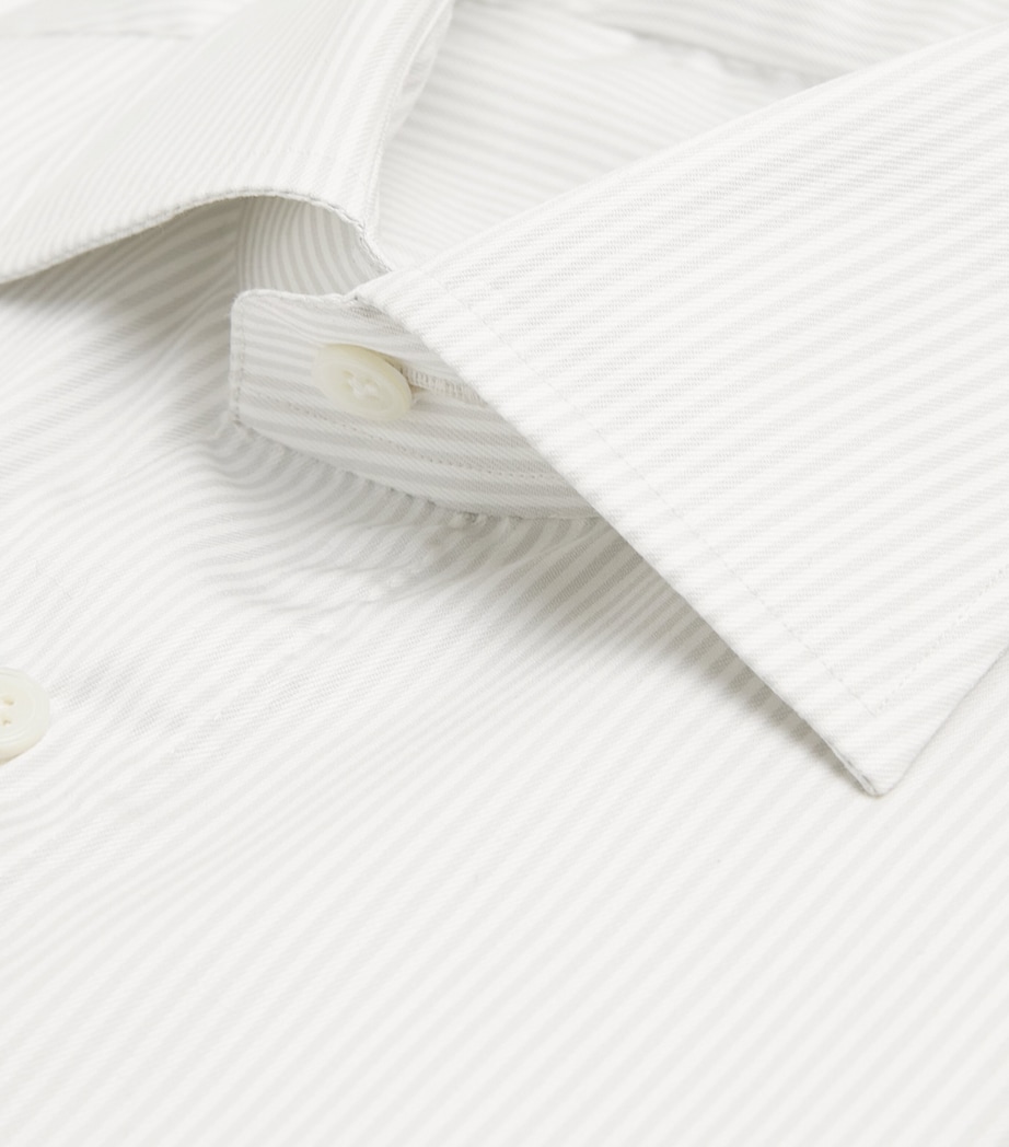 Cotton Stripe Shirt GREY STRIPE Image 5