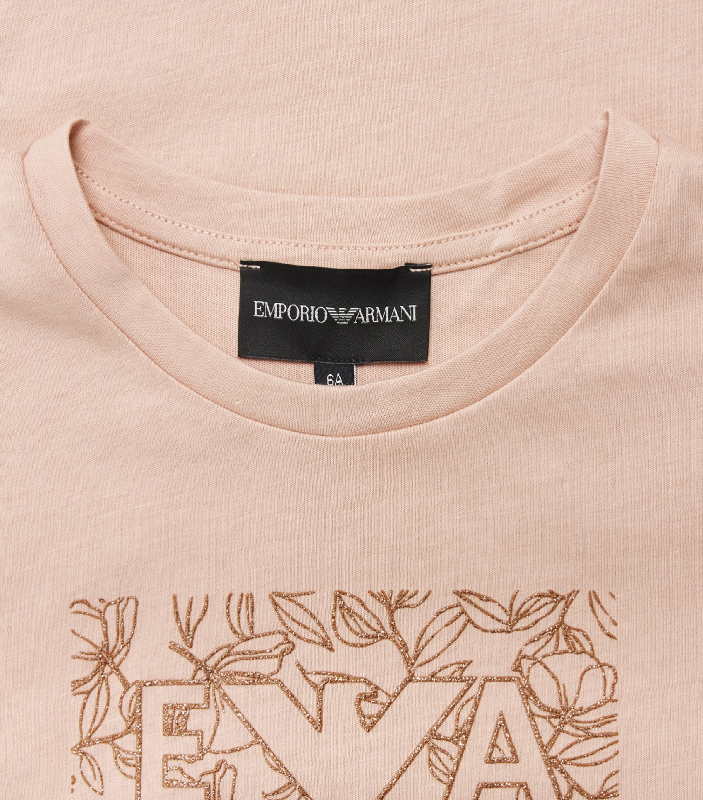 Emporio Armani Kids Logo T-Shirt (4-14 Years) Rose Dust Image 3