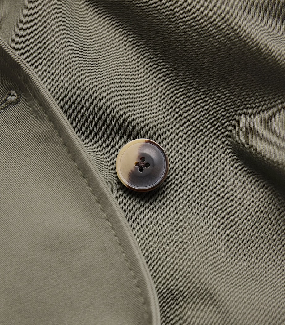 Cotton Short Trench Coat KAKI Image 5