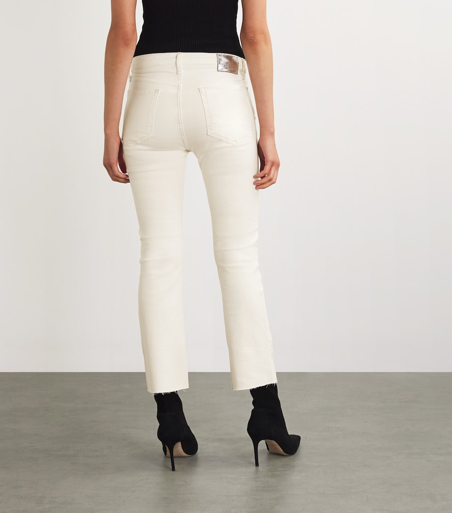 Peyton Mid-Rise Bootcut Jeans ECRU Image 4