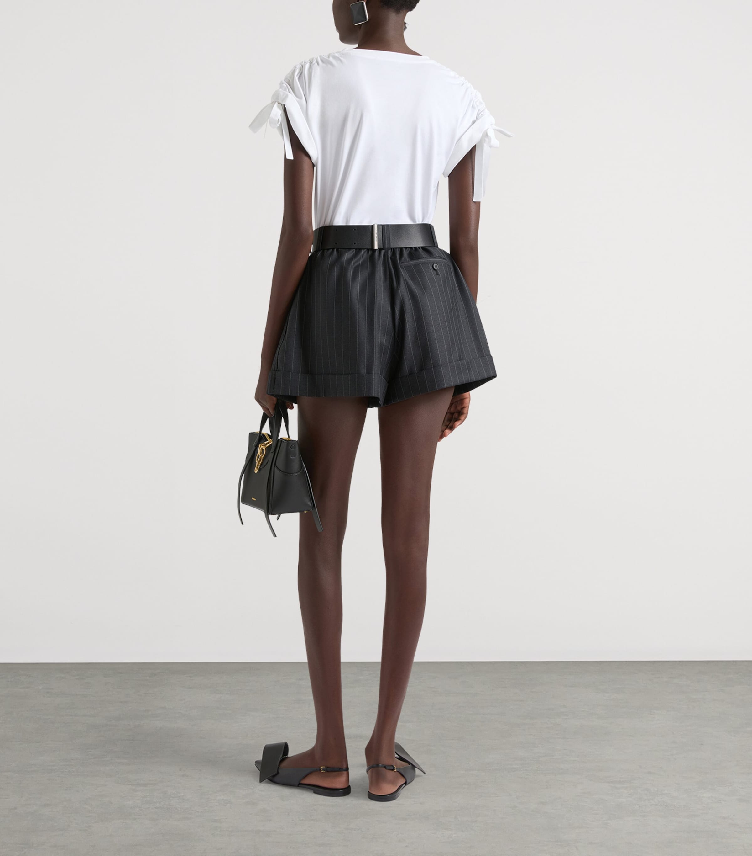 Givenchy Womens Wool Pinstripe Shorts Image 3