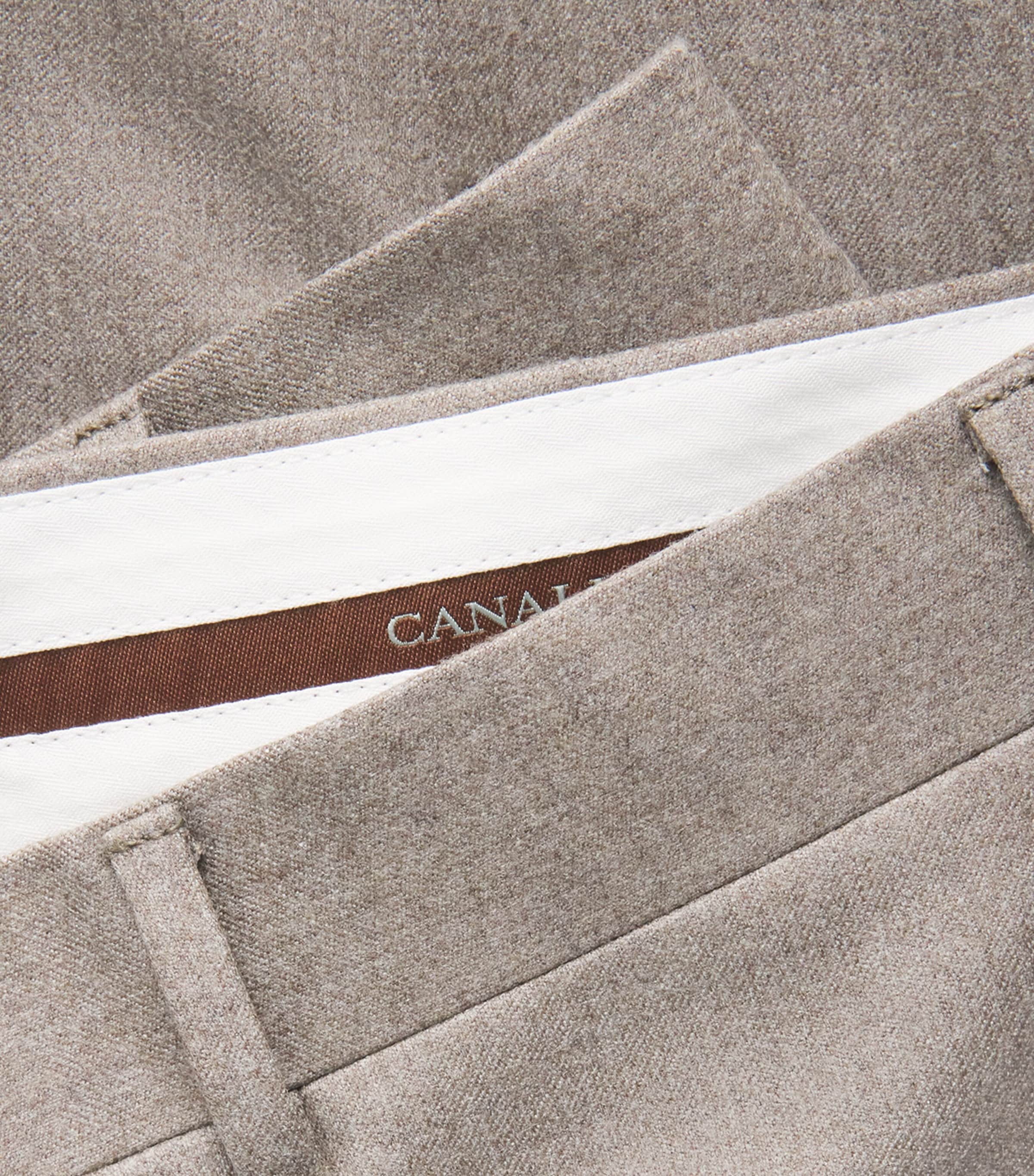 Canali Mens Wool Straight Trousers Grey Image 6