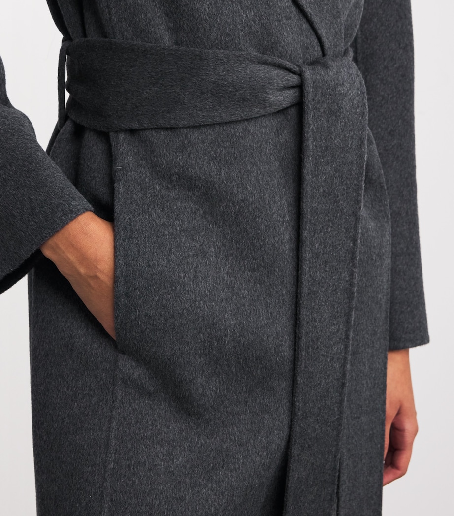 Double-Faced Wool-Cashmere Costa Coat SMOKE Image 6