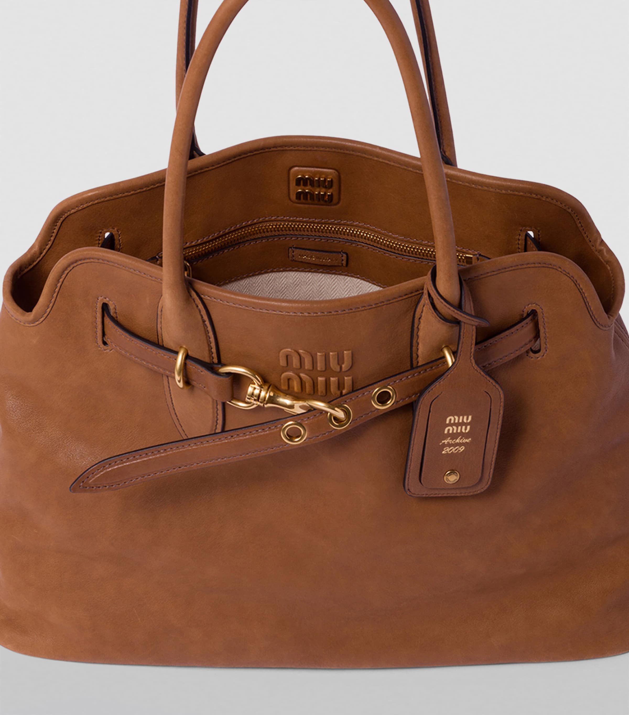 Miu Miu Nappa Leather Aventure Top-Handle Bag Image 7