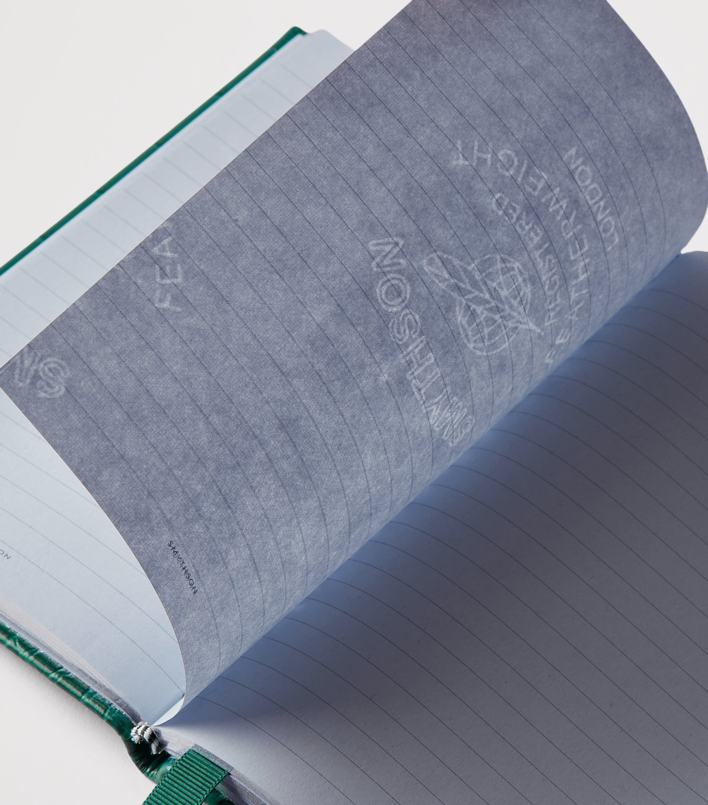 Smythson Mara Leather Chelsea Notebook Petrol Image 3