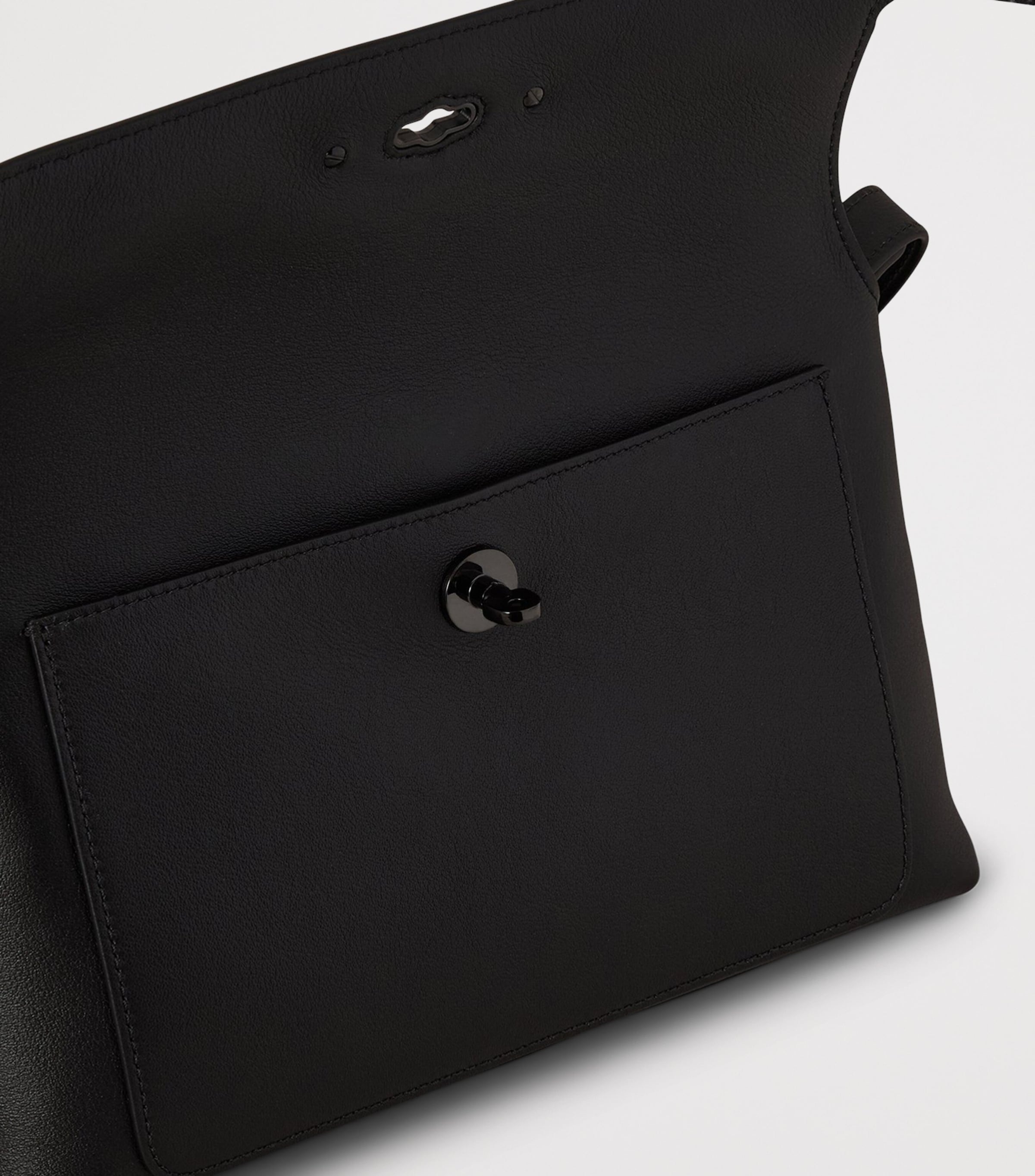 Mulberry Small Leather Stevie Top-Handle Bag Black Image 5