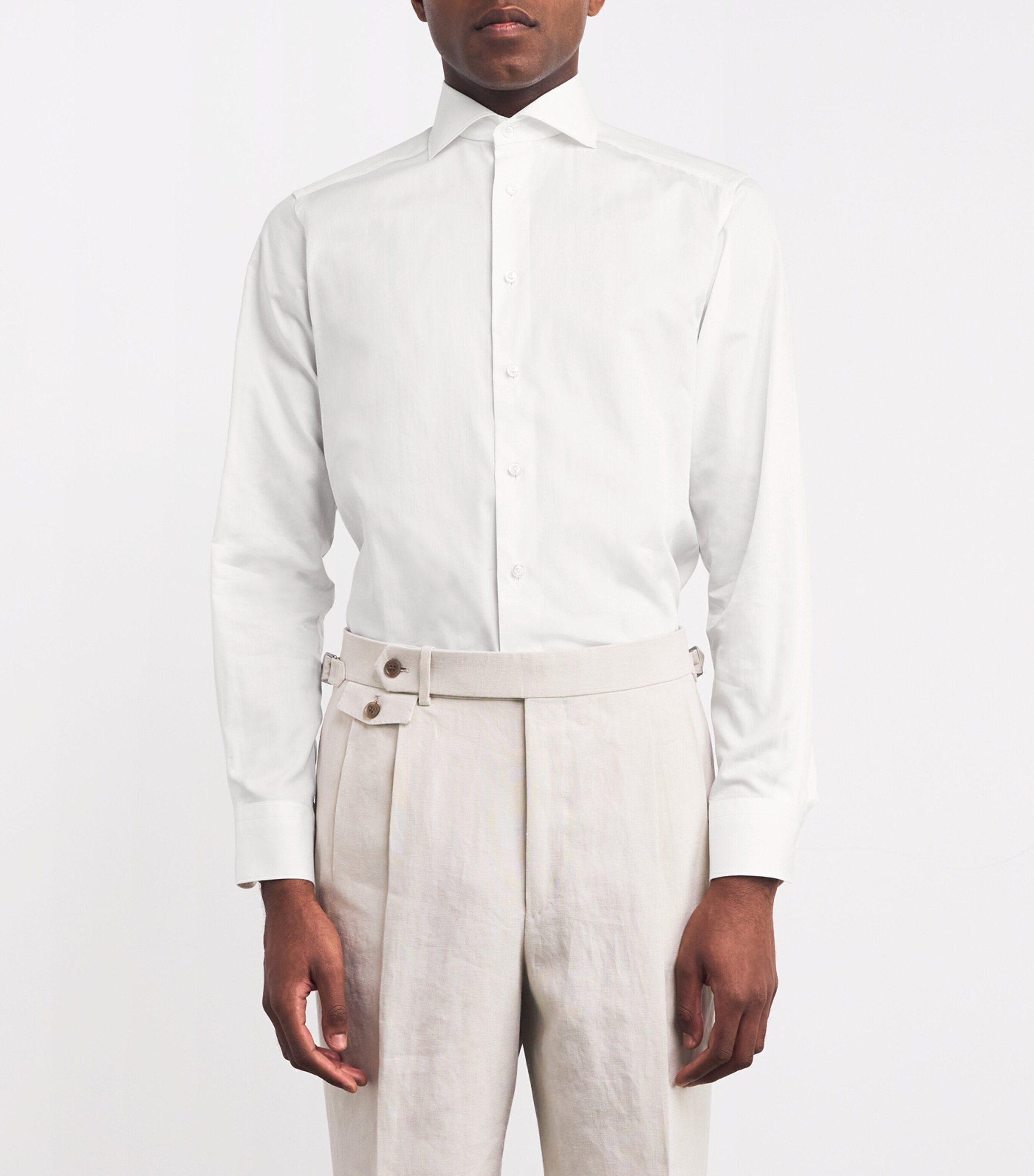 Eton Mens Cotton-Silk Formal Shirt White Image 3