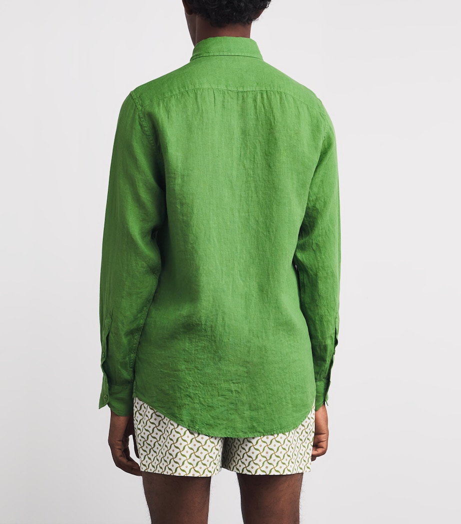 Linen Antonio Shirt 868 PARAKEET GRN Image 4