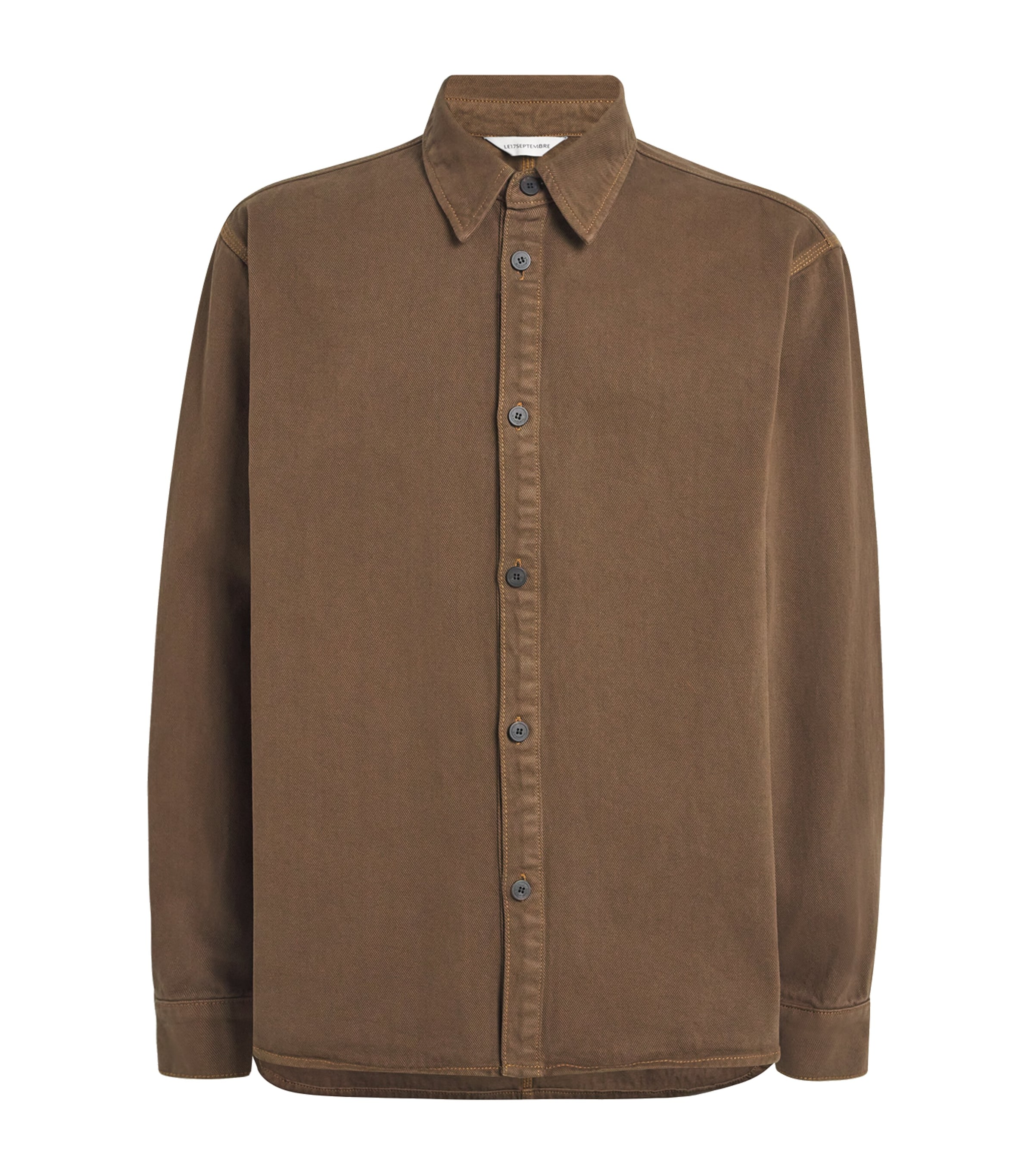 Le 17 Septembre Denim Shirt In Brown