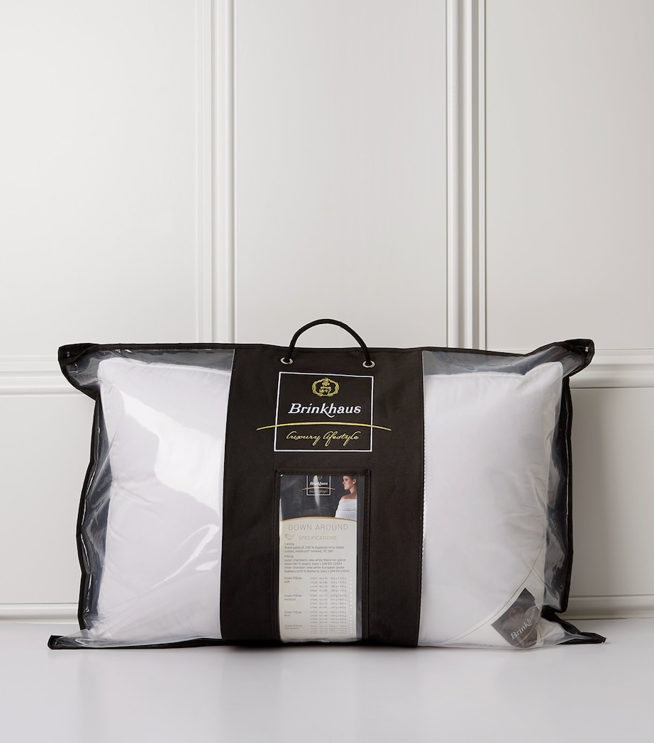 Firm Down Around Pillow (50cm x 75cm) WHITE Image 1