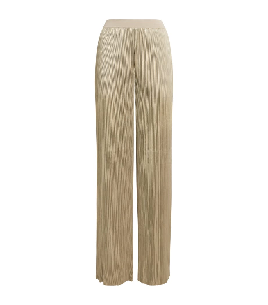 Joseph Womens Satin Amber Wide-Leg Trousers Powder Image 1