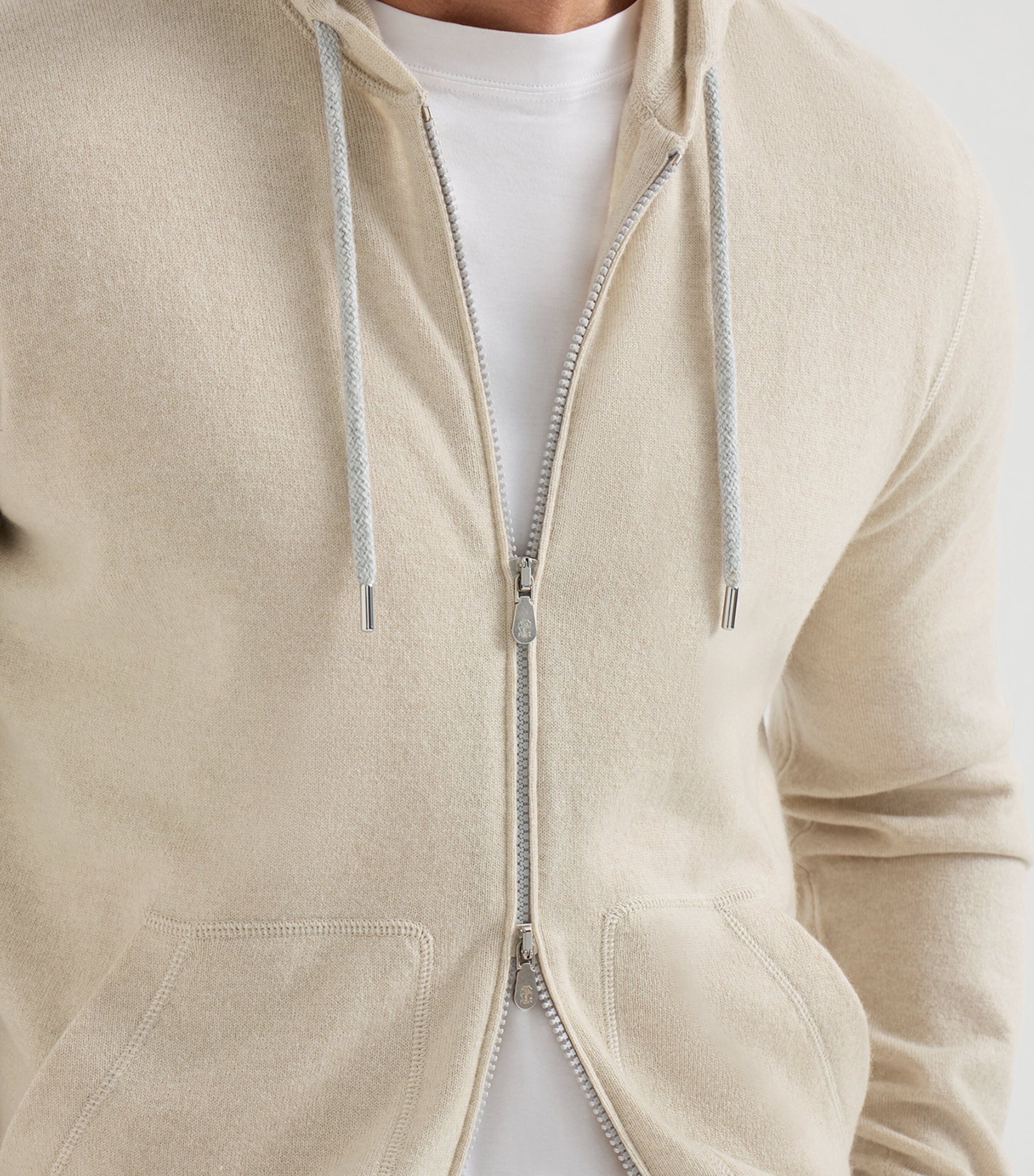 Brunello Cucinelli Mens Cashmere Hooded Cardigan Image 6