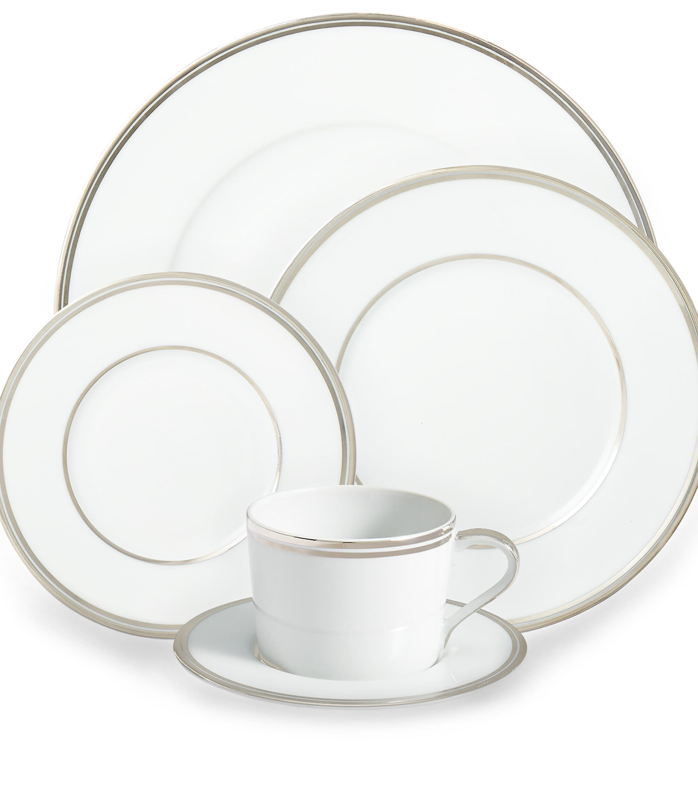 Wilshire Teacup and Saucer SILVER/WHITE Image 3