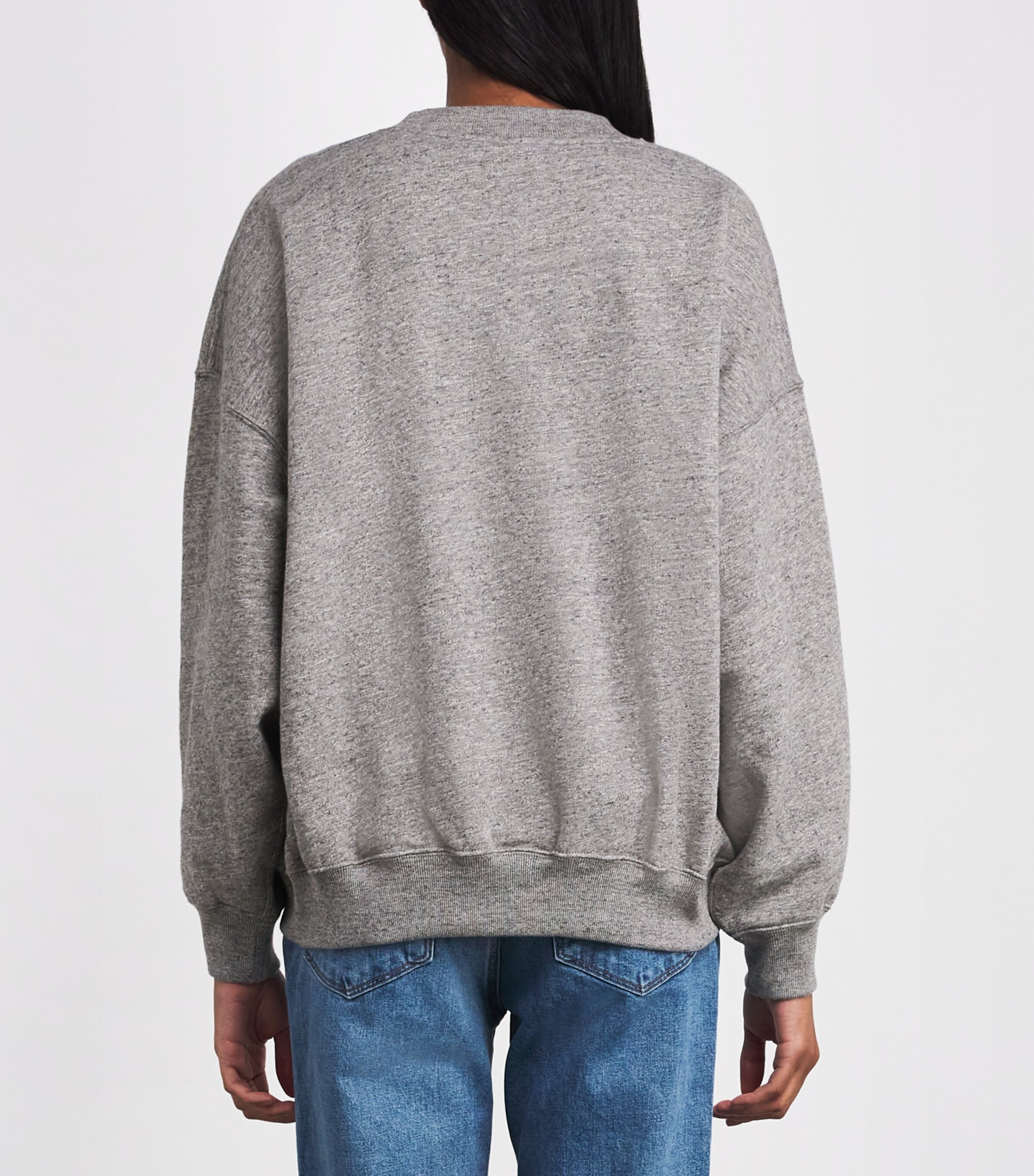 Fleece Crest-Embroidered Sweatshirt DARK VINTAGE HEATHER Image 4