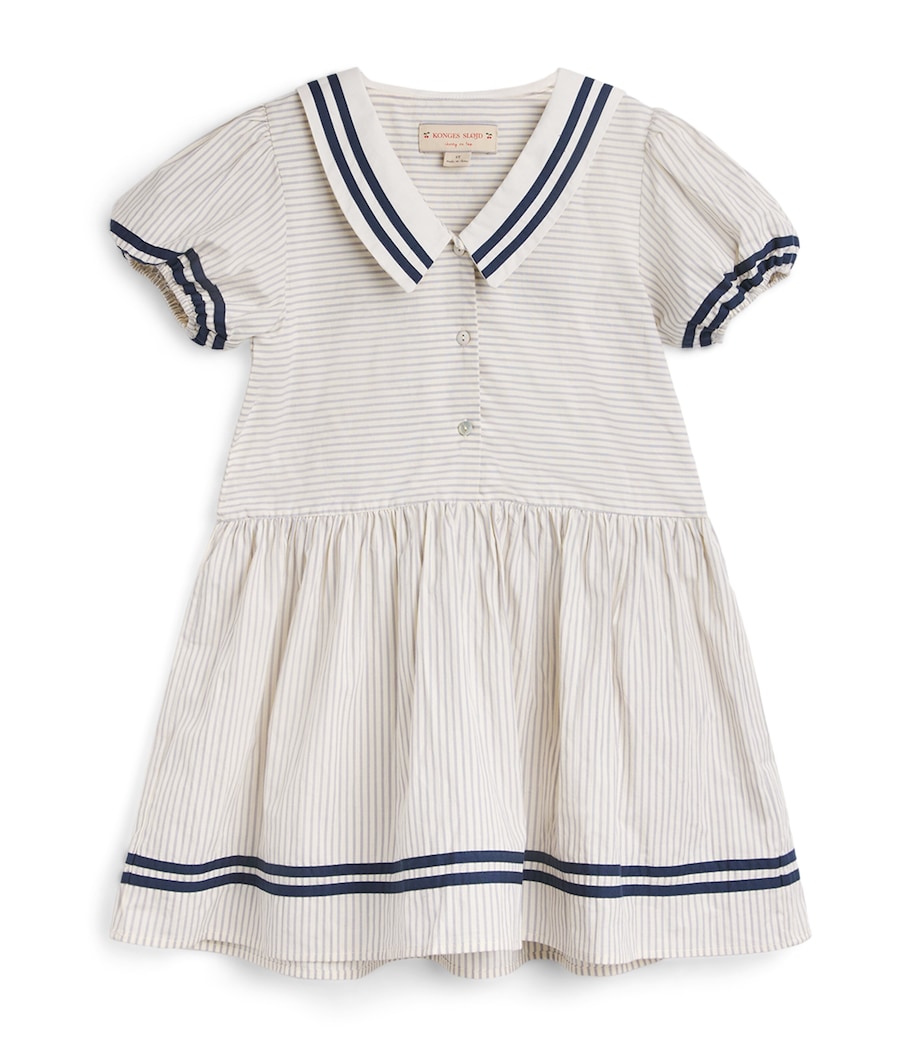 KONGES SLOJD Organic Cotton Allie Sailor Dress (18 Months-10 Years) Bleu Image 1
