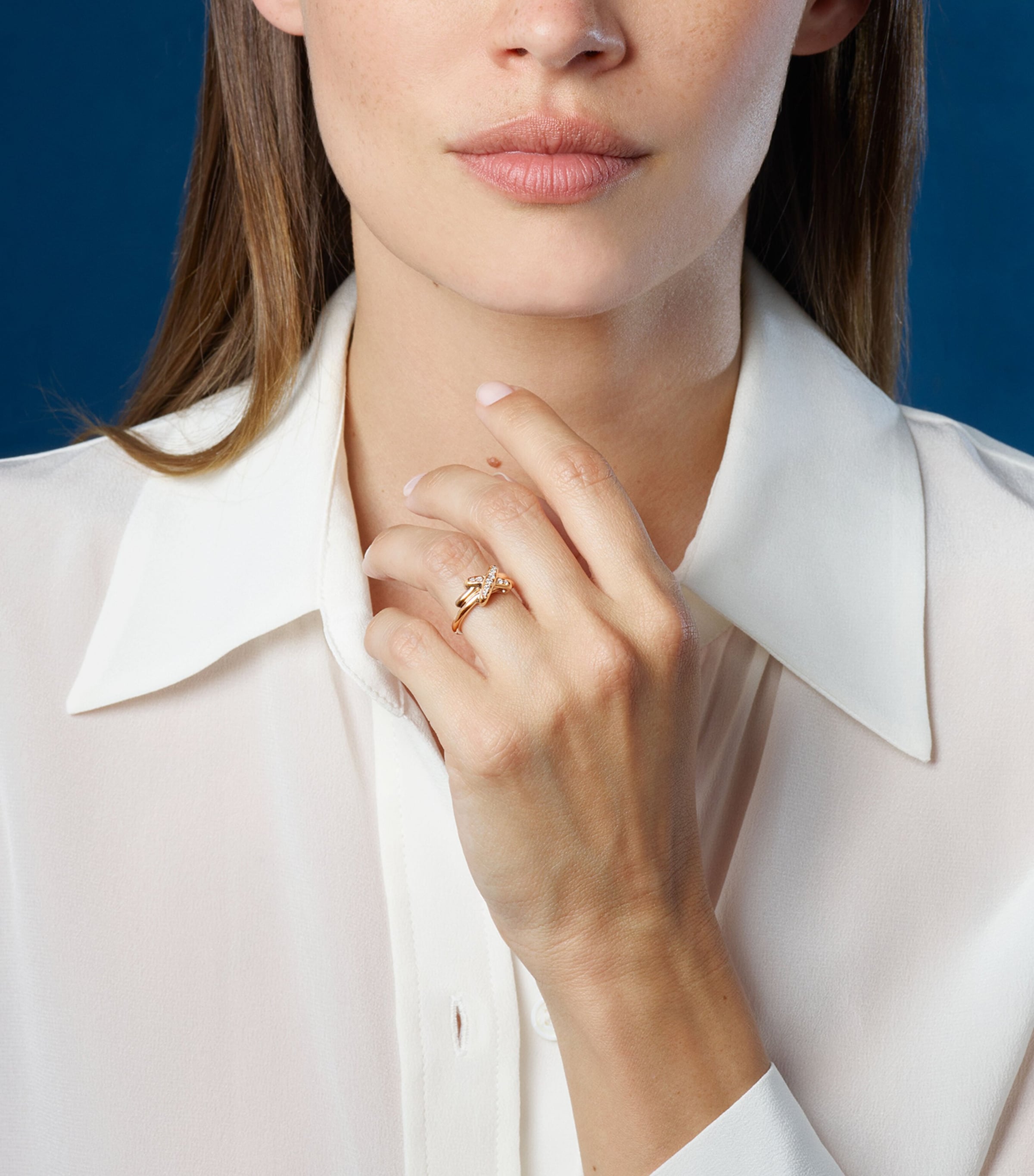 Chaumet Rose Gold and Diamond Jeux de Liens Ring Pink Gold Image 2