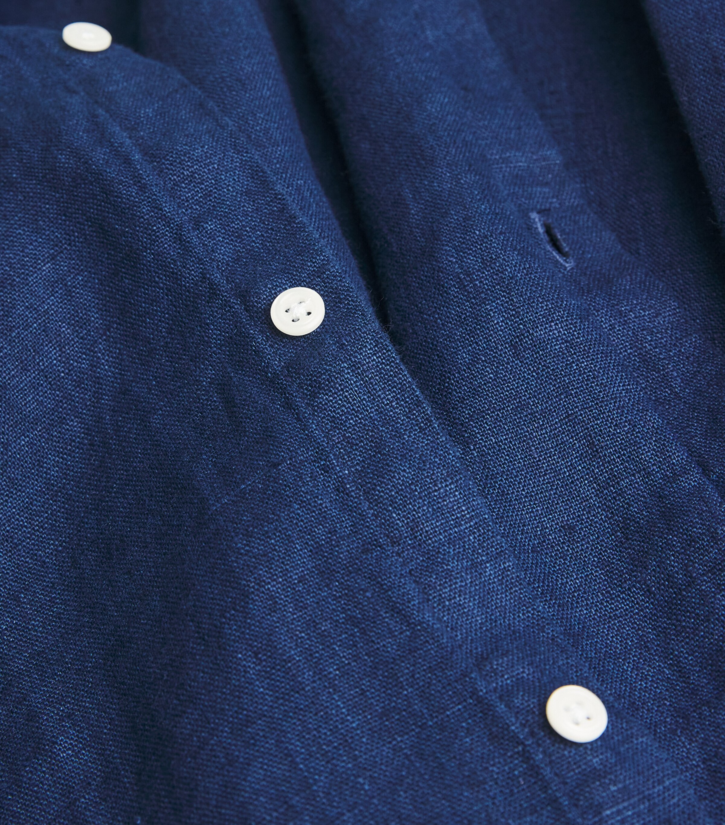 Oliver Spencer Mens Linen Conduit Classic Shirt Navy Image 5