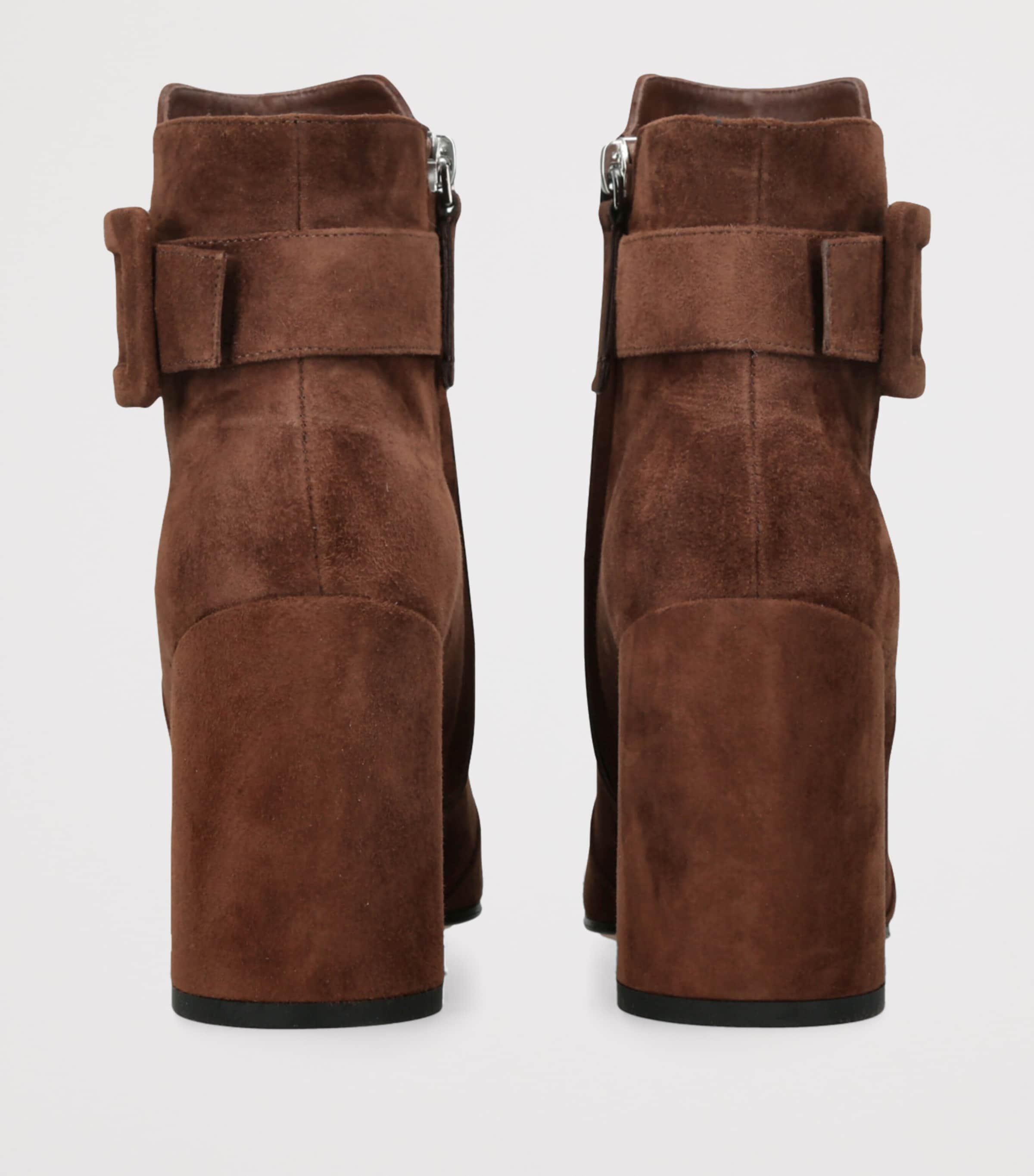 Suede Polly Ankle Boots 85 BROWN Image 2