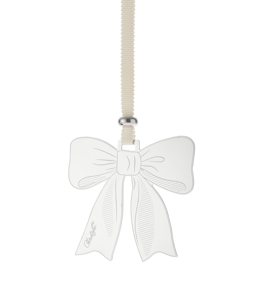 Christofle Silver-Plated Sous le Sapin Bow Tree Decoration Silver Image 1