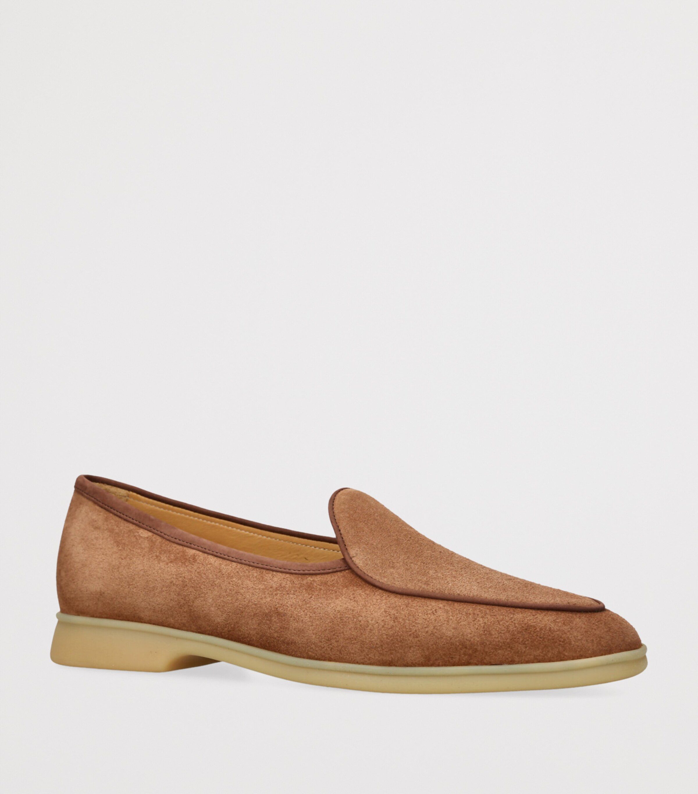 Baudoin & Lange Suede Stride Loafers Mid Brown Image 3