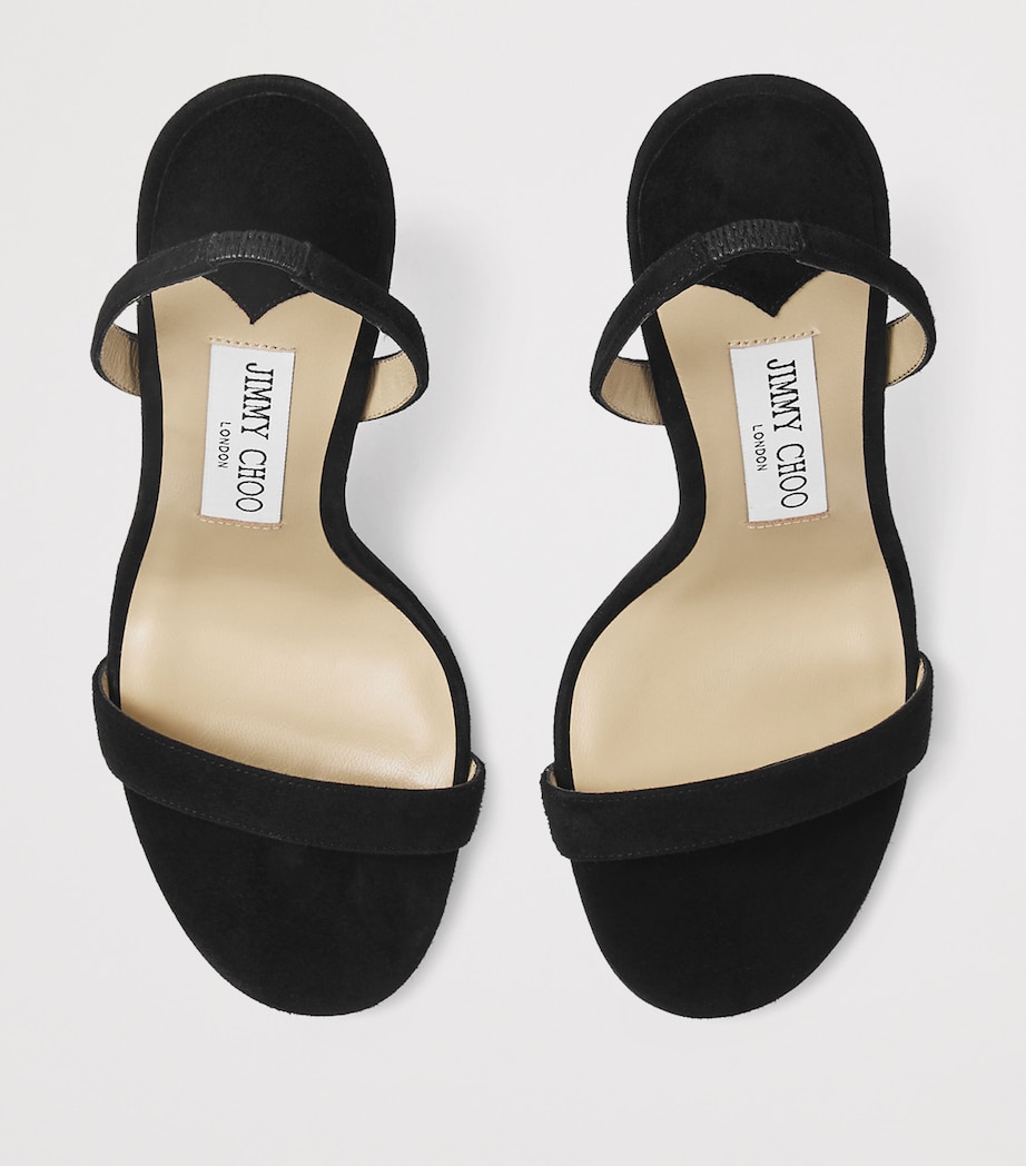 Jimmy Choo Jen 100 Suede Heeled Sandals Black Image 4