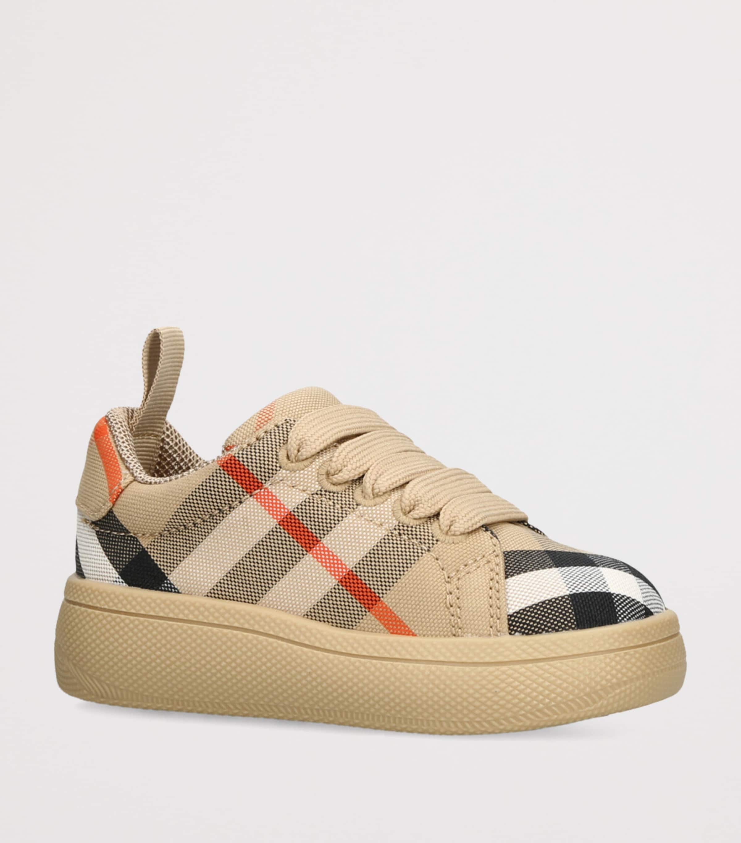 専用　Burberry kids 140 10Y Burberry Kids Beige Cotton Check Sneakers | Harrods US
