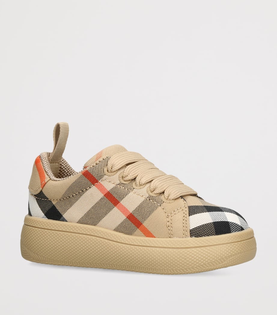 Cotton Check Sneakers BEIGE COMB Image 3