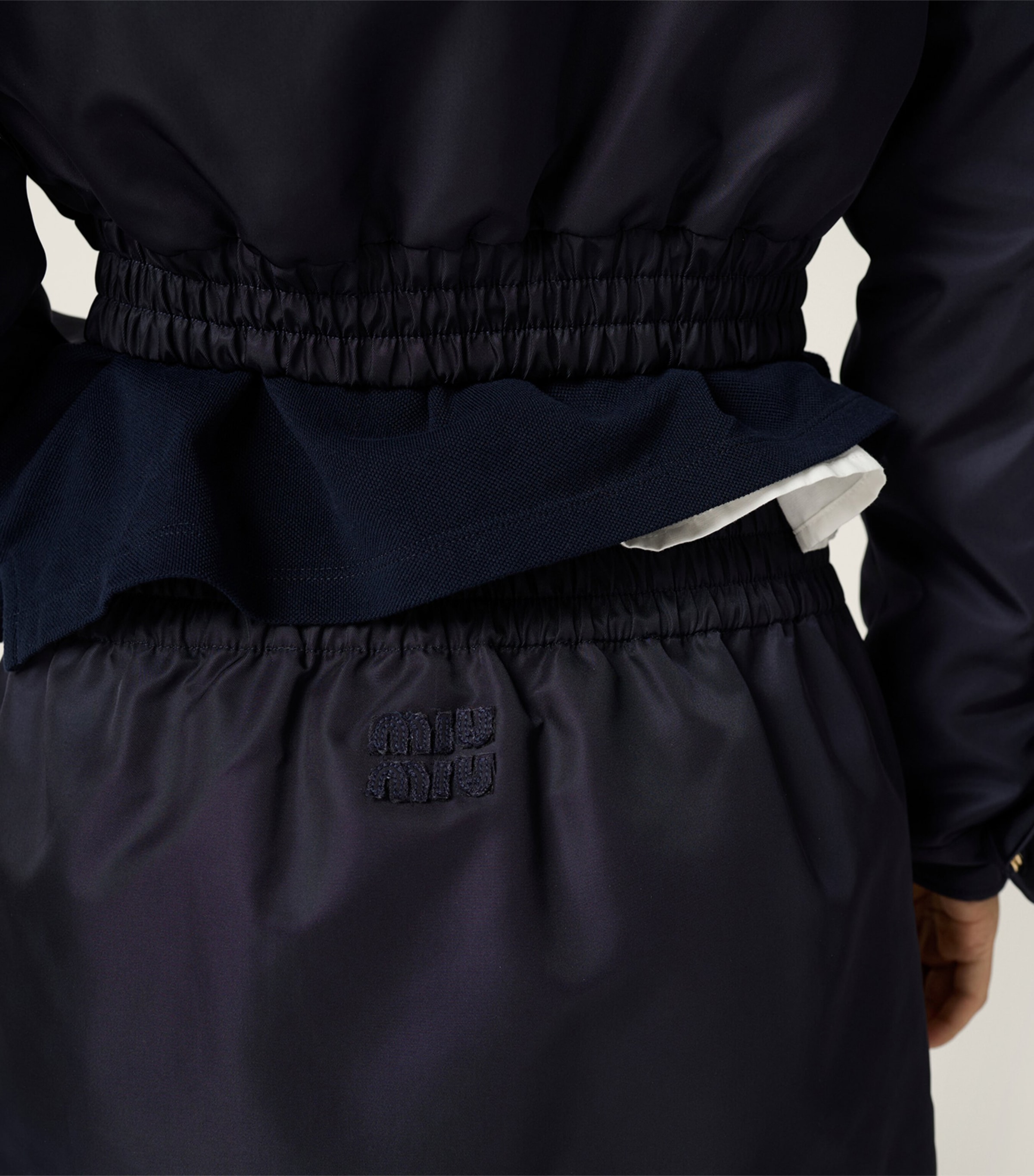 Miu Miu Womens Technical Buttoned Mini Skirt Image 5