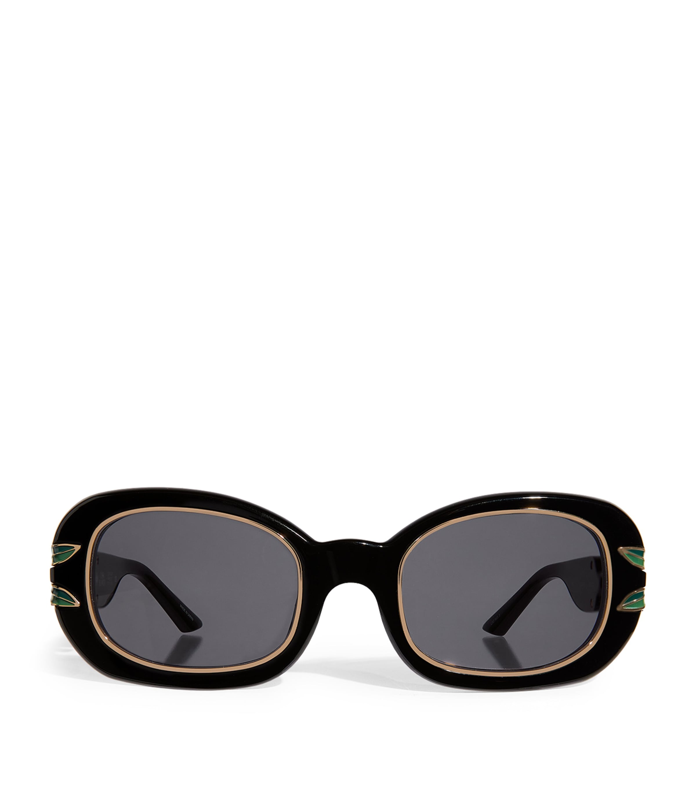 Casablanca Oval Laurel Sunglasses In Black